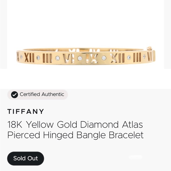 Tiffany & Co. Atlas Pierced Hinged Diamond Bracelet - Picture 9 of 14